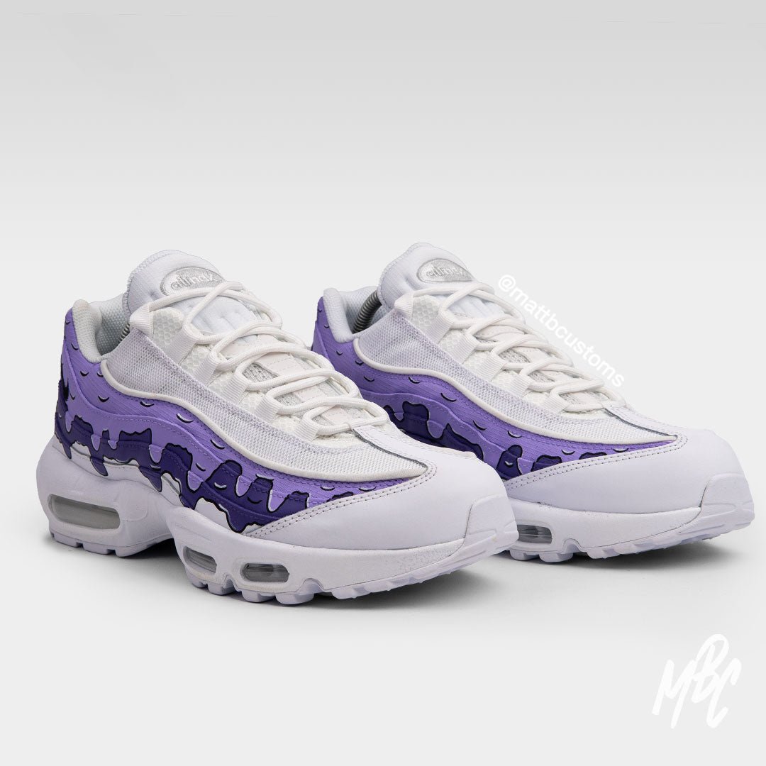 Purple Dripping Design Custom Nike Air Max 95 Trainers – MattB