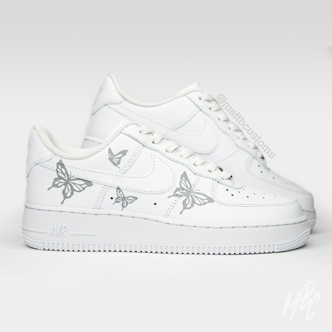 Reflective Butterflies - Air Force 1 Custom Nike Sneakers