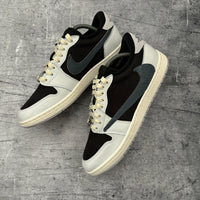 Cactus Suede Mercury Jordan 1 Low Nike Custom Sneakers