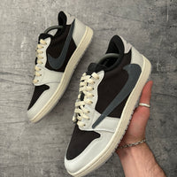 Cactus Suede Mercury Jordan 1 Low Nike Custom Sneakers