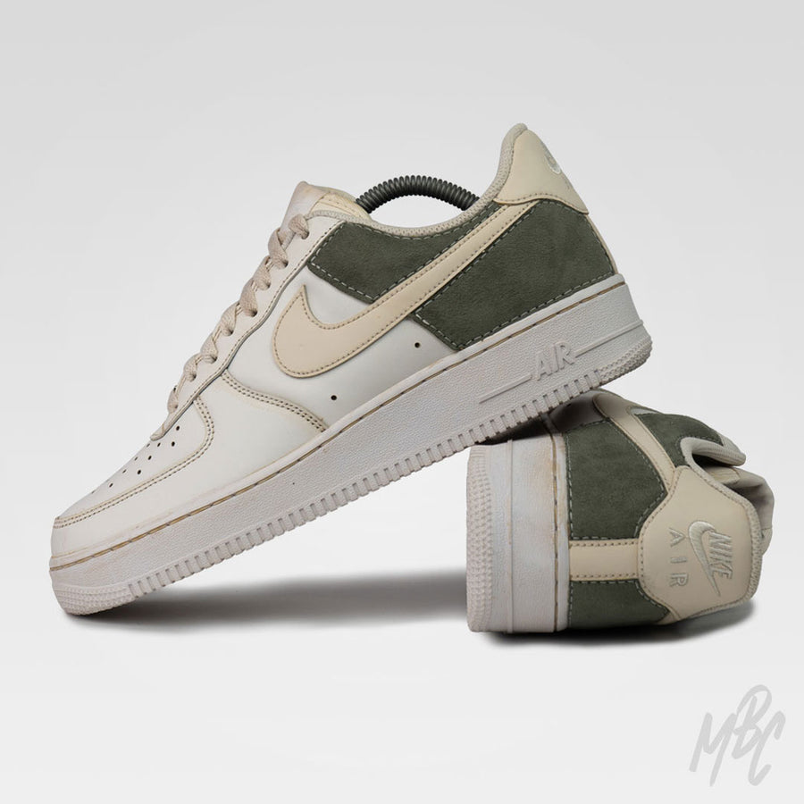 Nike Aged Olive Suede Air Force 1 Custom Trainers