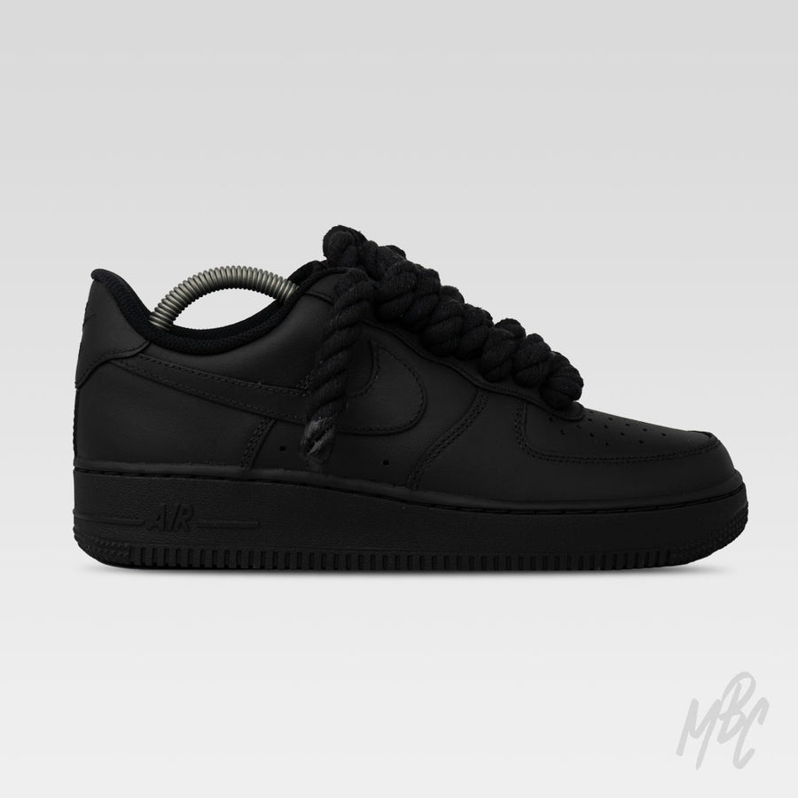 Matte Black Air Force 1 Custom Nike Trainers