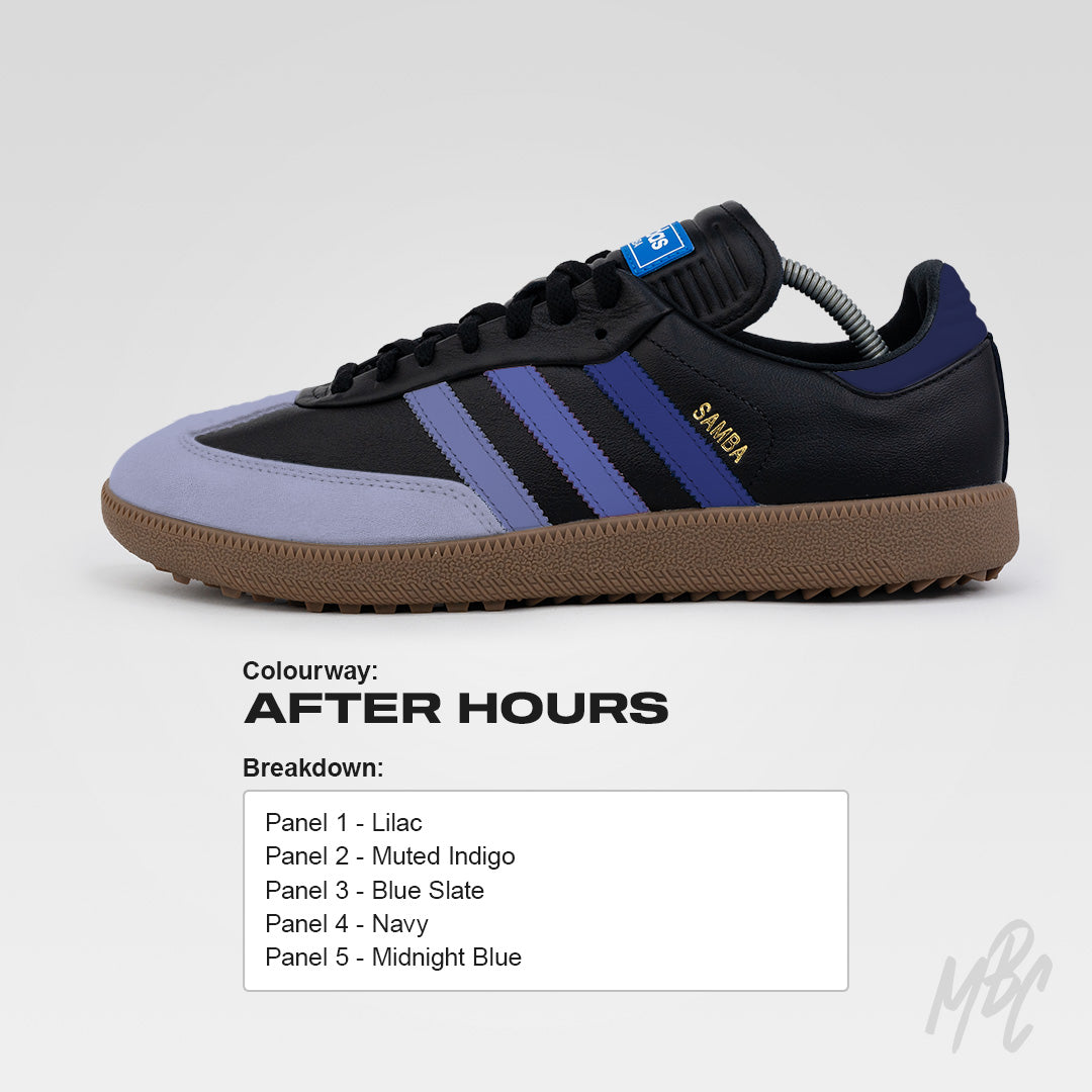 Create Your Own Colourway - Adidas Samba Black Golf Custom