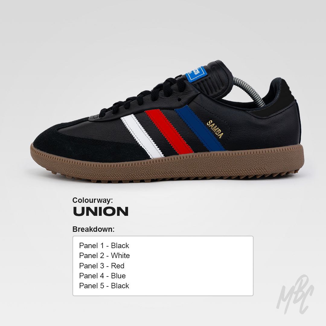 Create Your Own Colourway - Adidas Samba Black Golf Custom