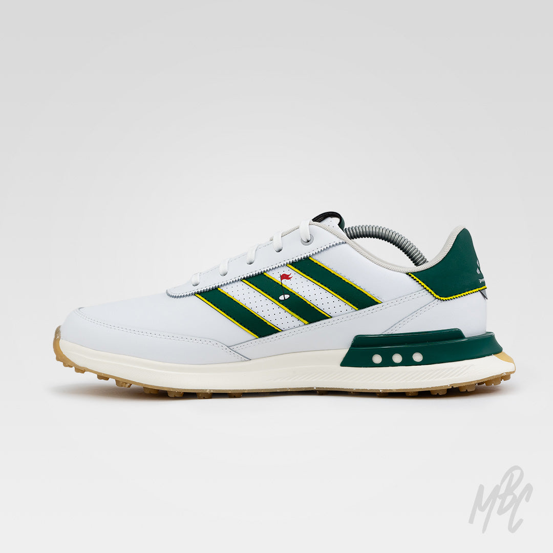 Custom Adidas S2G Golf Sneakers by MattB Customs. Customised with Masters colourway with hand painted red flag design.