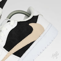 Cactus Suede Beige Reverse Swoosh - Jordan 1 Low Golf Custom Sneaker