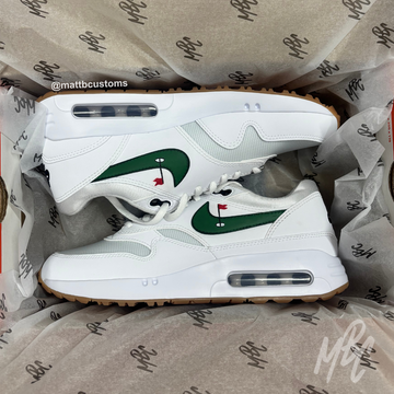 Clean on the Green Air Max 1 Golf custom trainers
