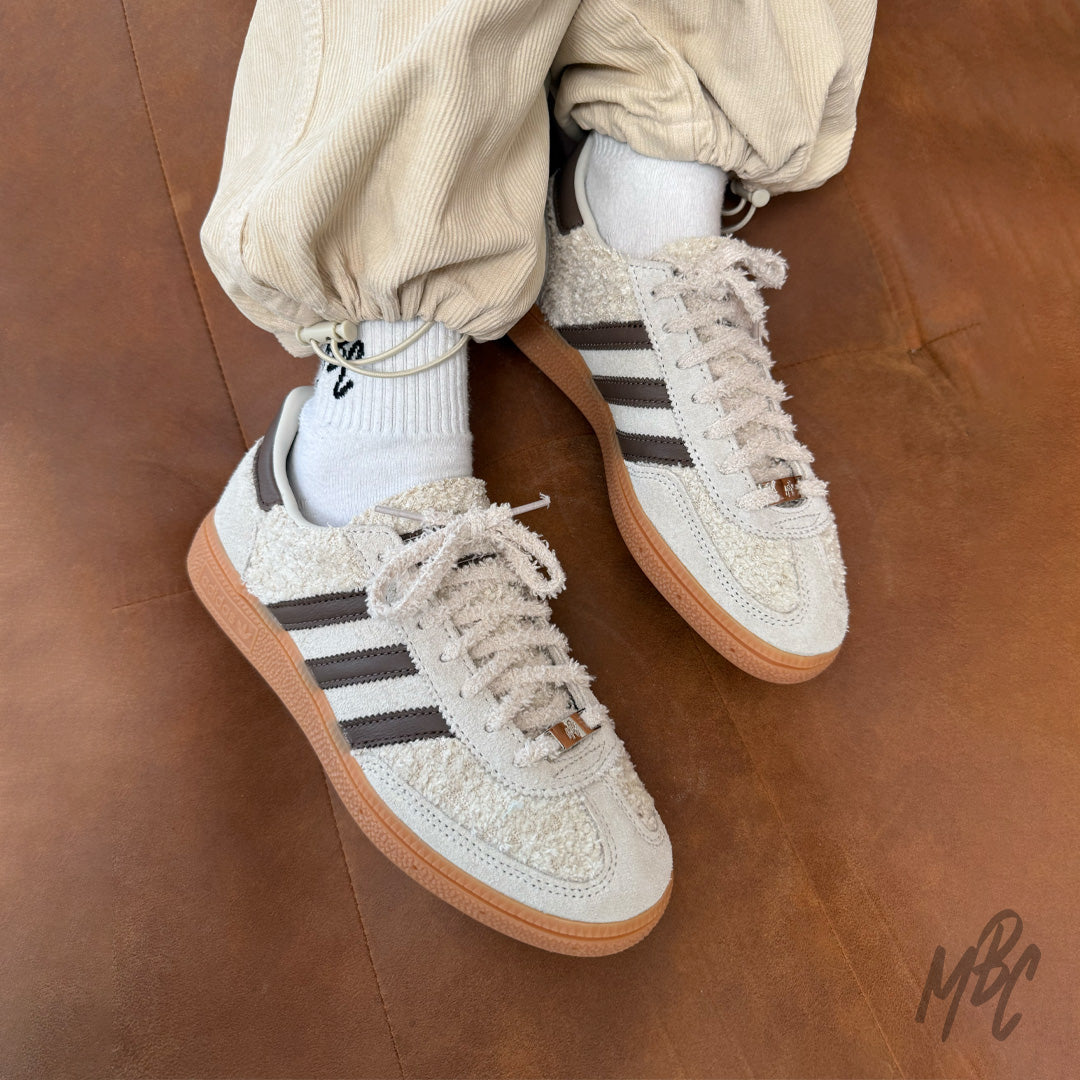 Coffee Cream Boucle Adidas Spezial Custom Sneakers