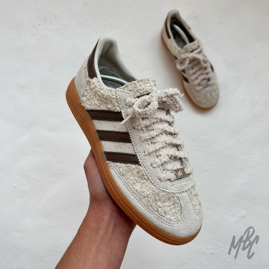 Coffee Cream Boucle Adidas Spezial Custom Sneakers