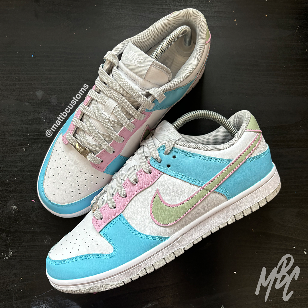 Birthday Cake Custom Dunk Low Trainers