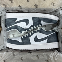 Concrete Jordan 1 Low Custom Trainers