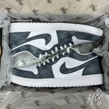 Concrete Jordan 1 Low Custom Trainers