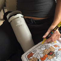 Custom Engraved Stanley IceFlow Flip Straw. Colouring girly essentials. Custom drinkware gift with name engraving for lifestyle or corporate use.