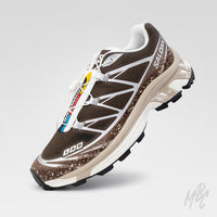 Dusky Mocha Salomon XT-6 custom angled single shoe with earthy gradient finish