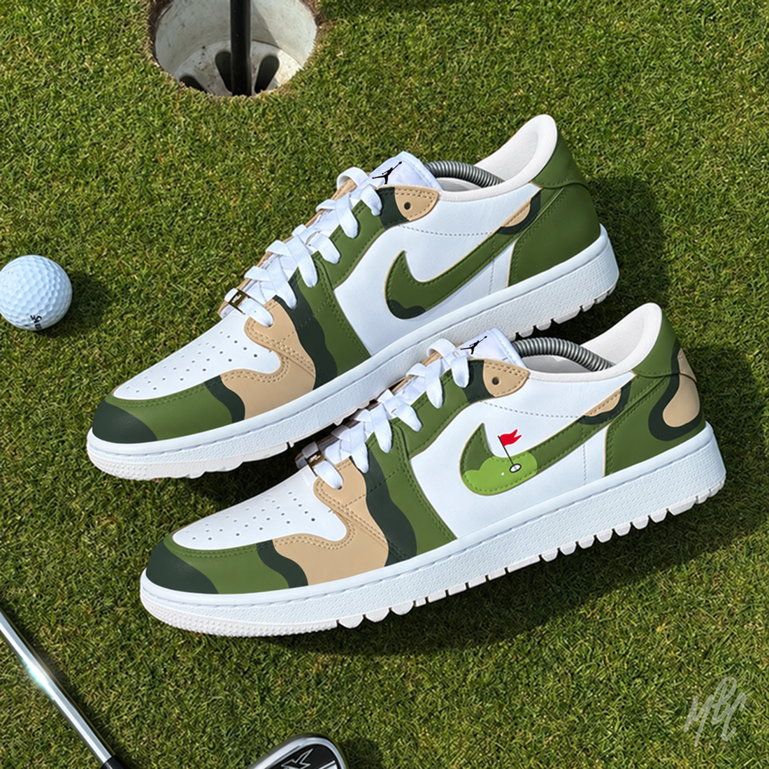 Fairway Camo - Jordan 1 Low Golf Custom