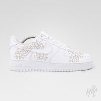Nike Air Force 1 Custom Sneakers with Hand Painted Design - Flaming Dragon