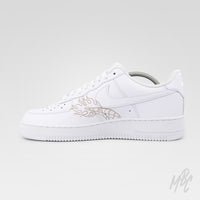 Nike Air Force 1 Custom Sneakers with Hand Painted Design - Flaming Dragon