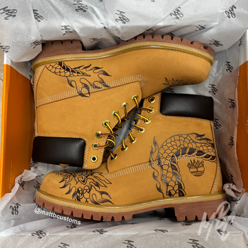 Custom Timberland Boots with Dragon Design