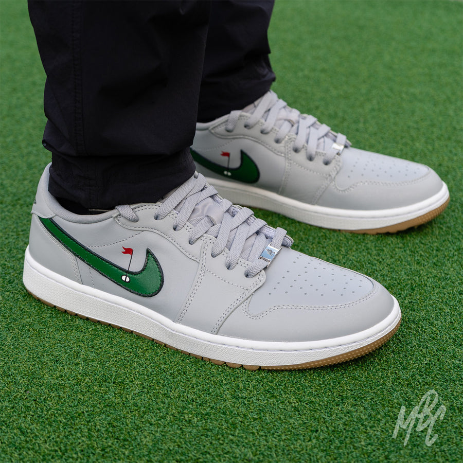 Clean on the Green Custom Golf Jordan 1 Low Custom Sneakers