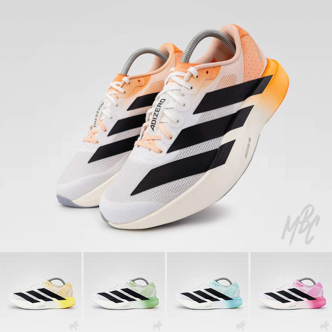 Dip Dye Gradient Adidas EVO SL custom with peach to orange heel fade and white upper