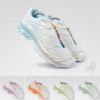 Dip Dye Gradient Salomon XT-6 custom with turquoise heel fade and white upper