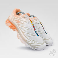 Dip Dye Gradient Salomon XT-6 custom with orange gradient midsole and white upper