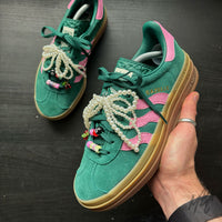 Groovy Guava - Adidas Gazelle Custom Sneakers