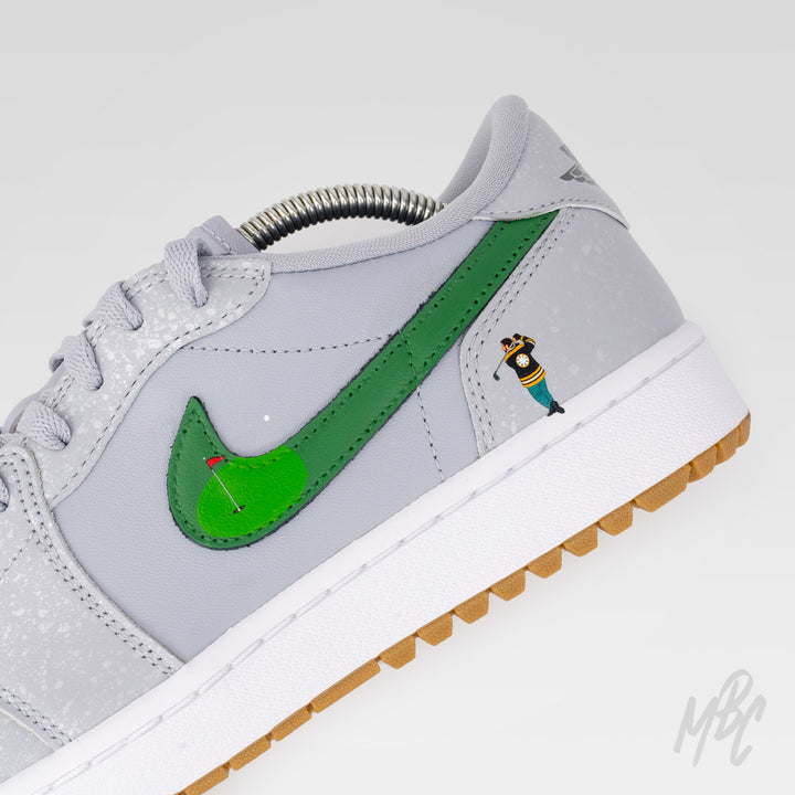 Custom Golf Sneakers - Nike Jordan 1 Low Happy Golfing
