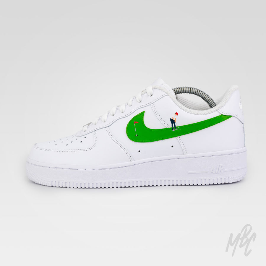 Nike Air Force 1 Custom Sneakers - Putting Swoosh