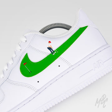 Putting Swoosh Nike Air Force 1 Custom Sneakers
