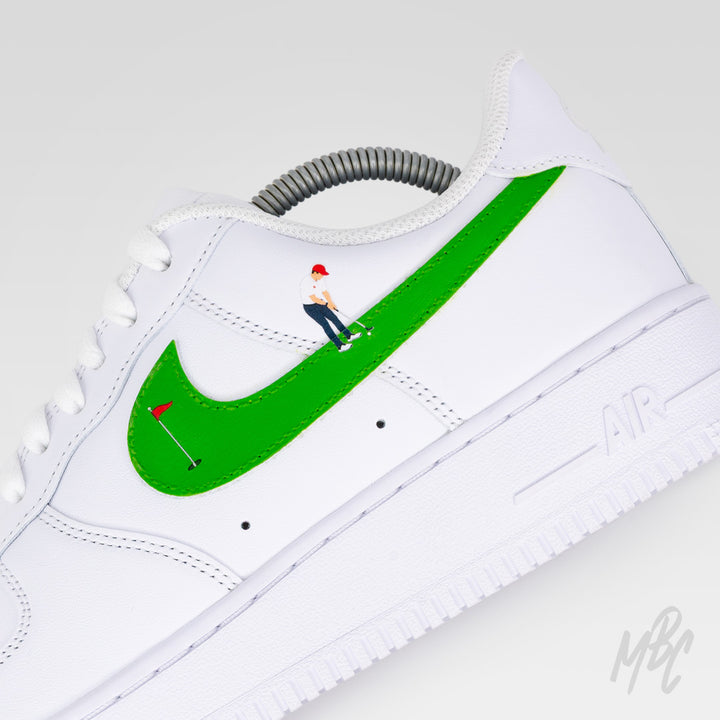 Putting Swoosh Nike Air Force 1 Custom Sneakers