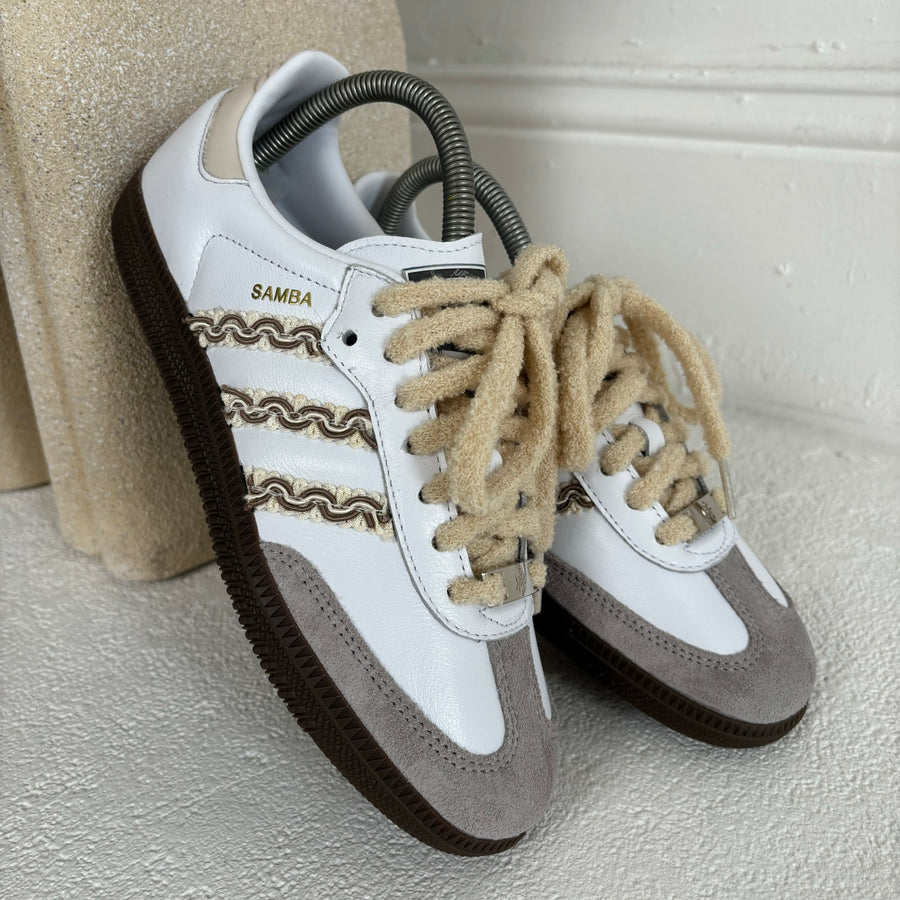 Beige Twine - Adidas Samba Custom Sneakers