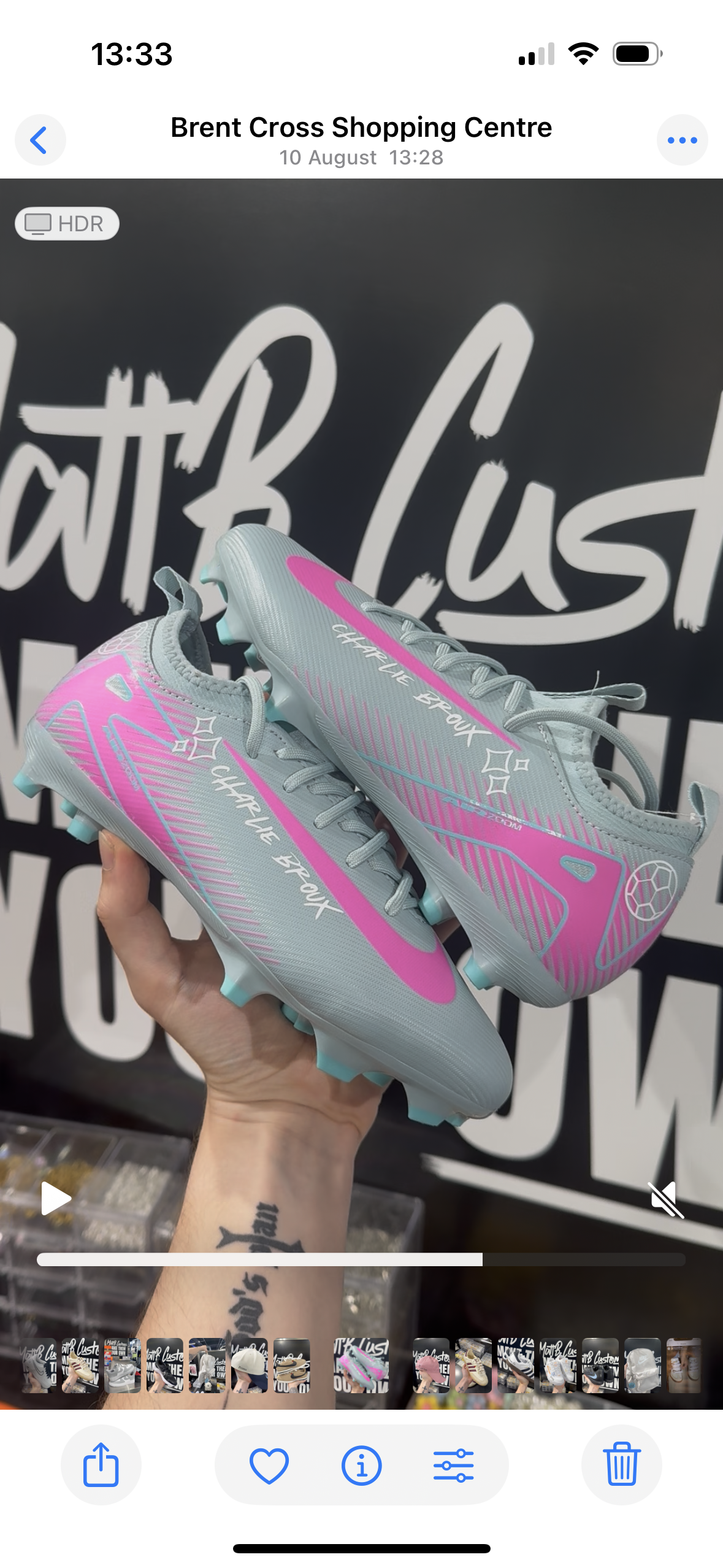 Personalised Nike Mercurial football boots 
