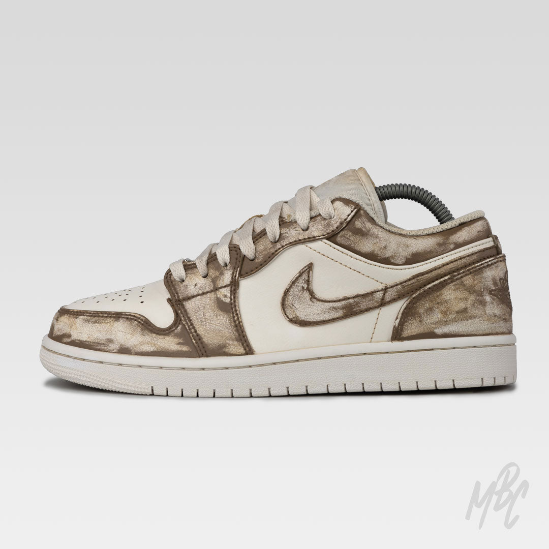Aged Washed Out Colourway Jordan 1 Low Custom Nike Trainers