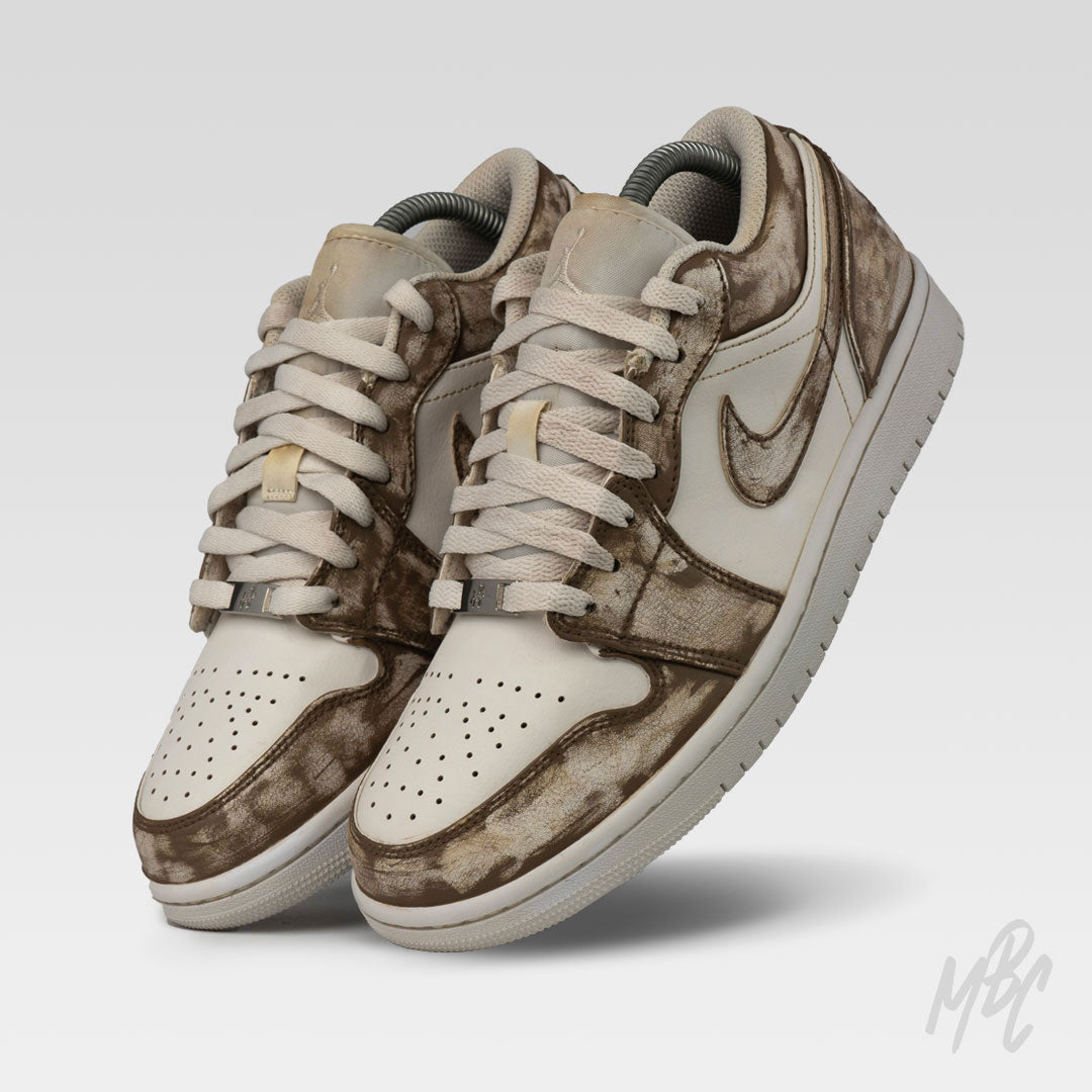 Aged Washed Out Colourway - Jordan 1 Low Custom Nike Trainers