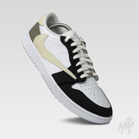 Forest Suede Reverse Swoosh Jordan 1 Low Golf Custom Nike Trainers