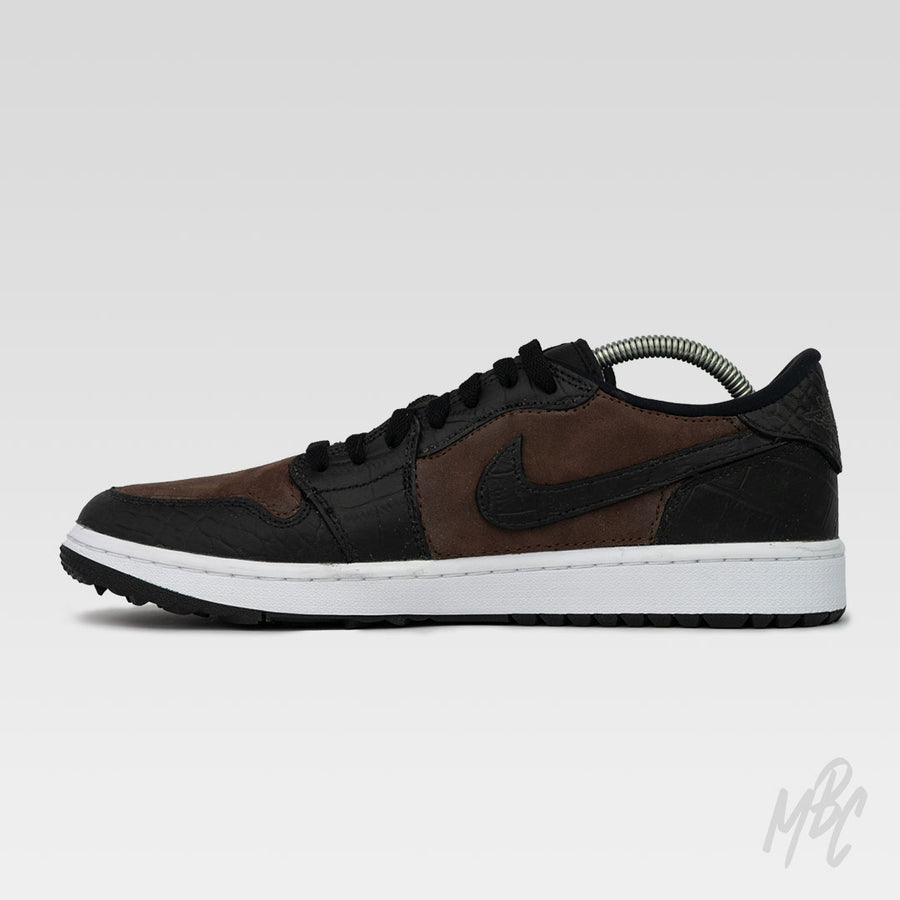 Mocha Reverse Suede - Jordan 1 Low Golf Custom