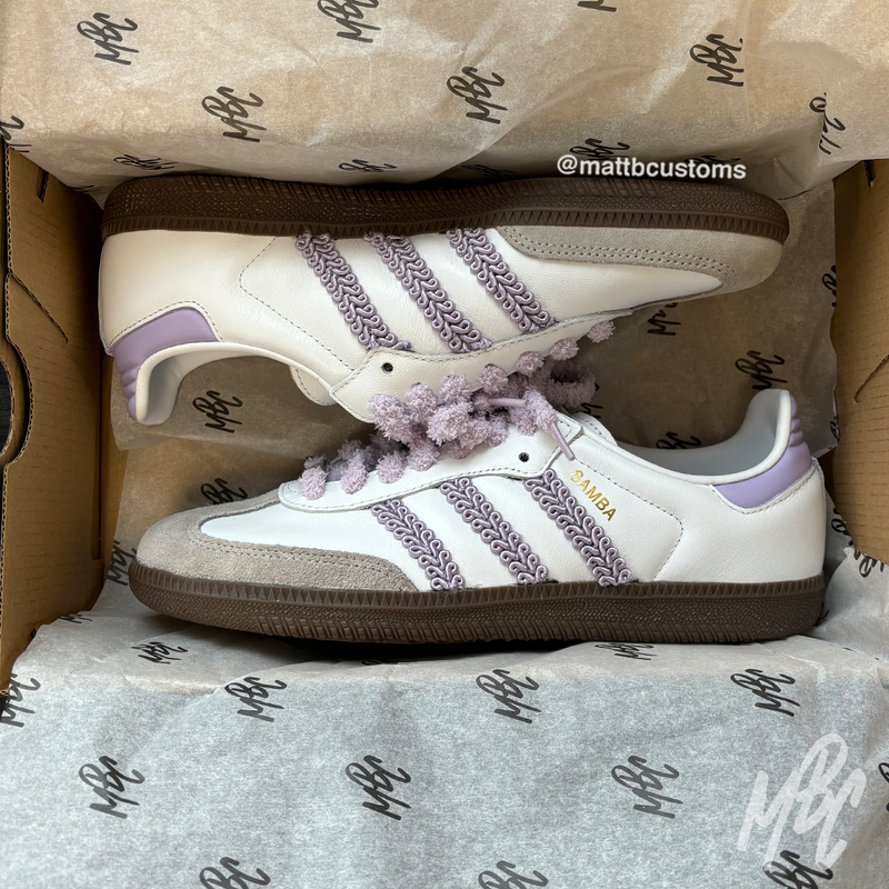 Lilac Twine - Adidas Samba Custom Sneakers