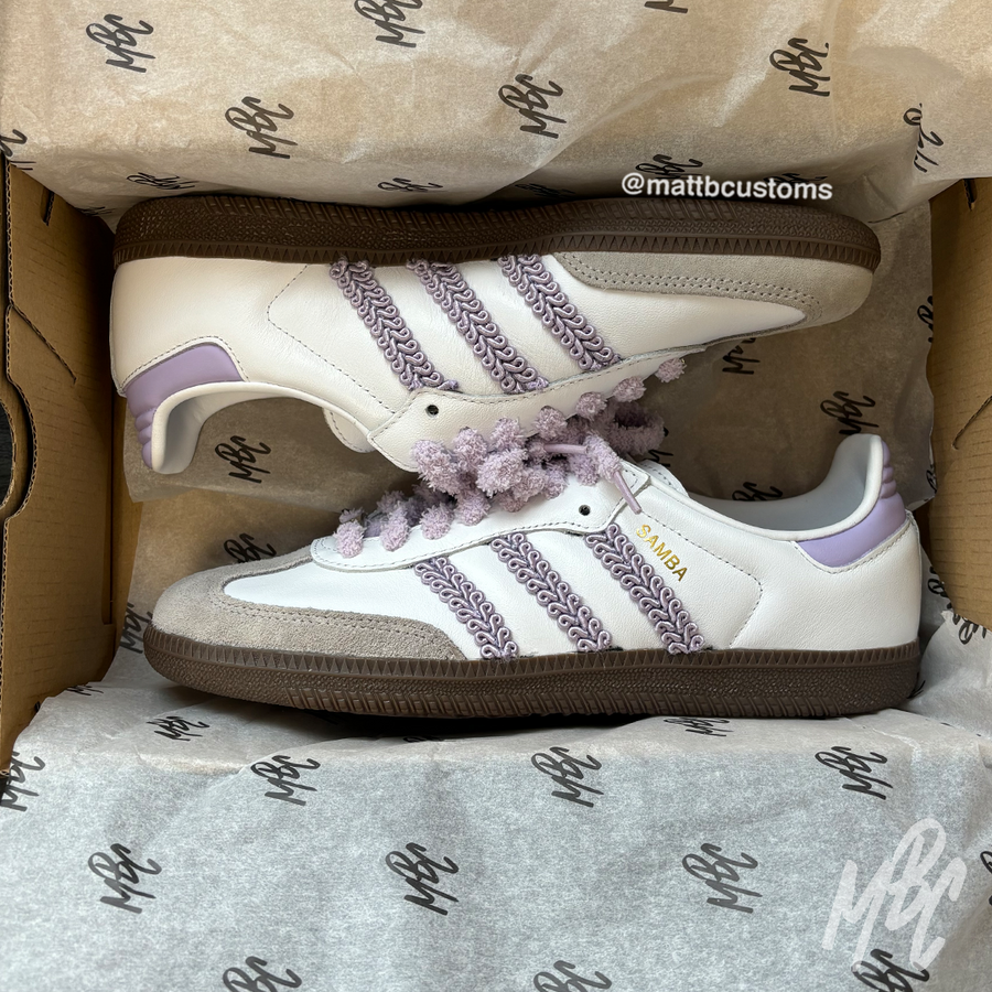 Lilac Twine - Adidas Samba Custom Sneakers