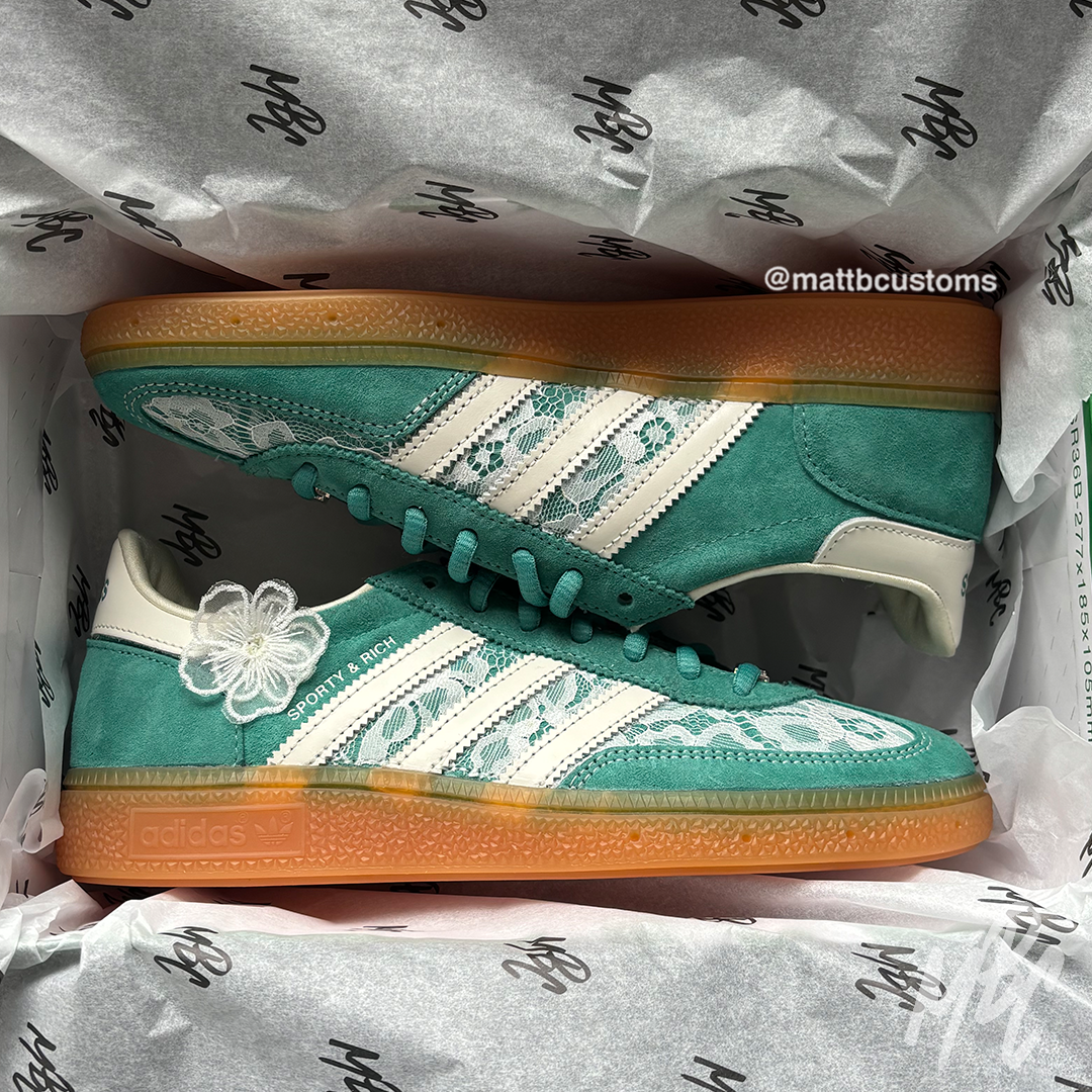 Lacey Flower - Sporty and Rich Adidas Spezial Custom Trainers