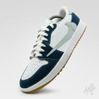 Custom Golf Jordan 1 Low - Navy Reverse Swoosh Suede