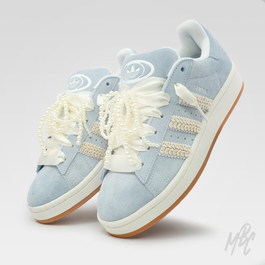 Ocean Pearl Adidas Campus Custom Sneakers