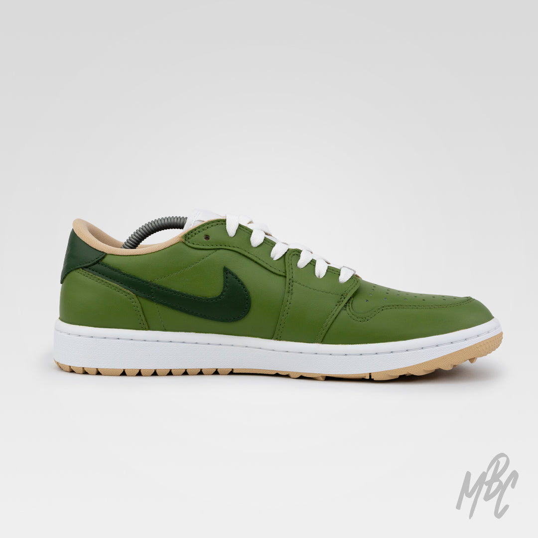 Custom Jordan 1 Low Off The Tee green golf sneaker side profile