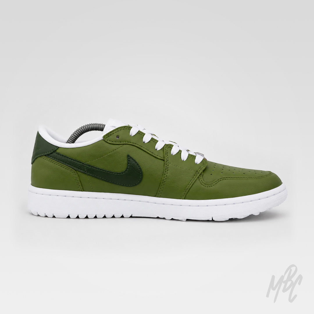 Custom Jordan 1 Low Off The Tee green golf sneaker side profile