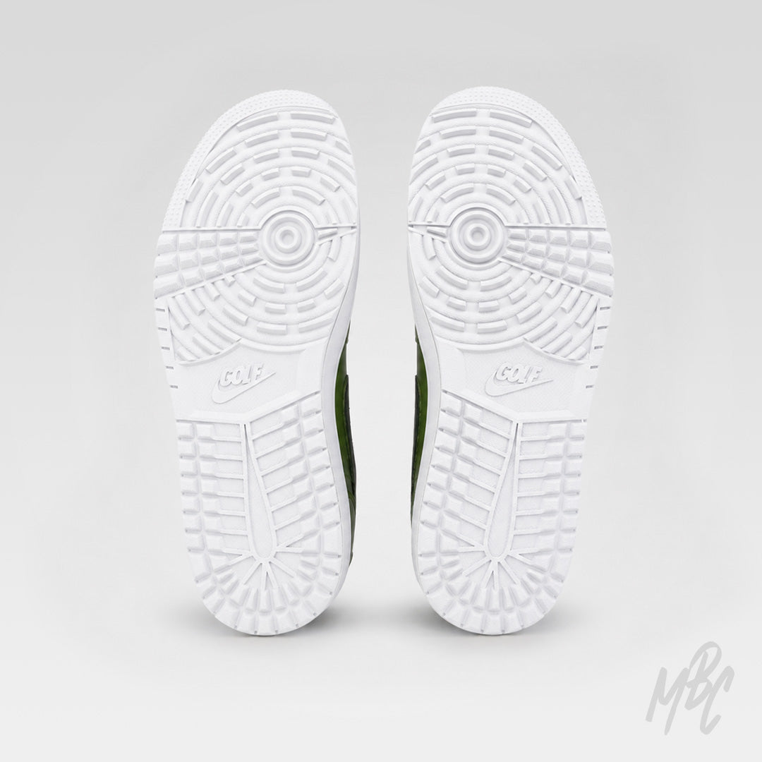 Custom Jordan 1 Low golf outsole with white sole traction pattern