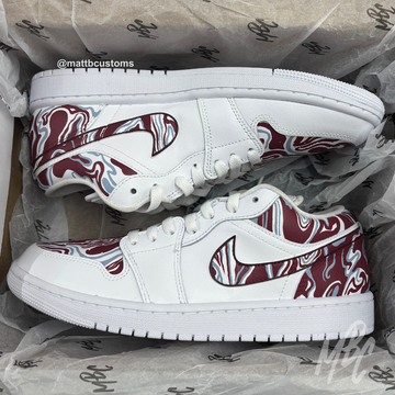 Liquid Marble - Jordan 1 Low Custom | UK 6