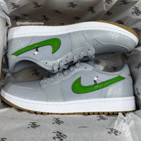 Putting Swoosh - Jordan 1 Low Golf Custom | UK 10