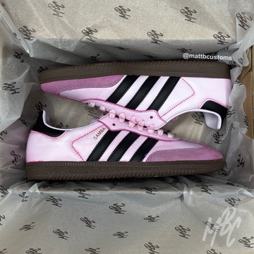 Pink Dip Dye Adidas Samba Custom Trainers