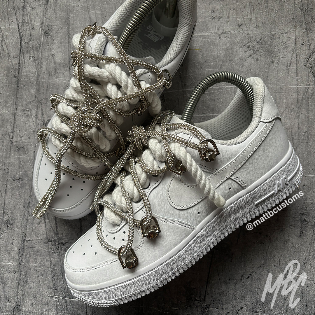 Thicc Lace Diamonte - Air Force 1 | UK 4 Womens