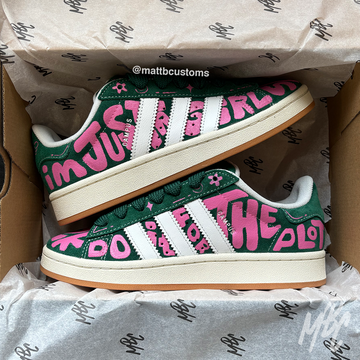 I'm Just A Girl - Adidas Campus Custom Sneakers